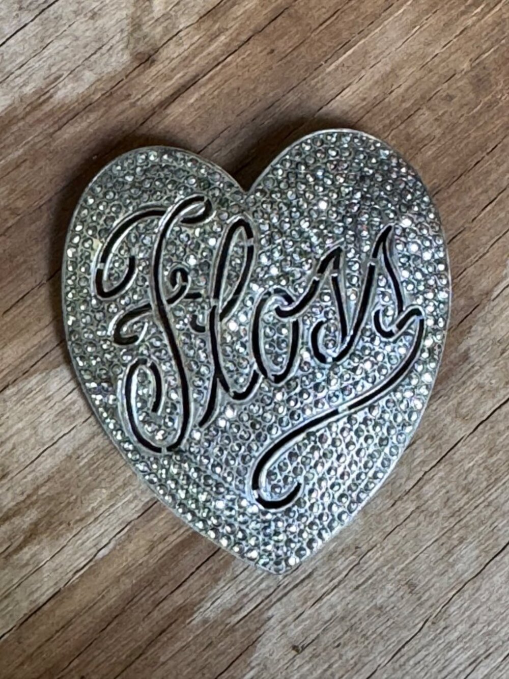 Vintage Sterling Silver Heart Brooch Floss Antique Art Deco Marcasite Pin Brooch - Picture 4 of 6